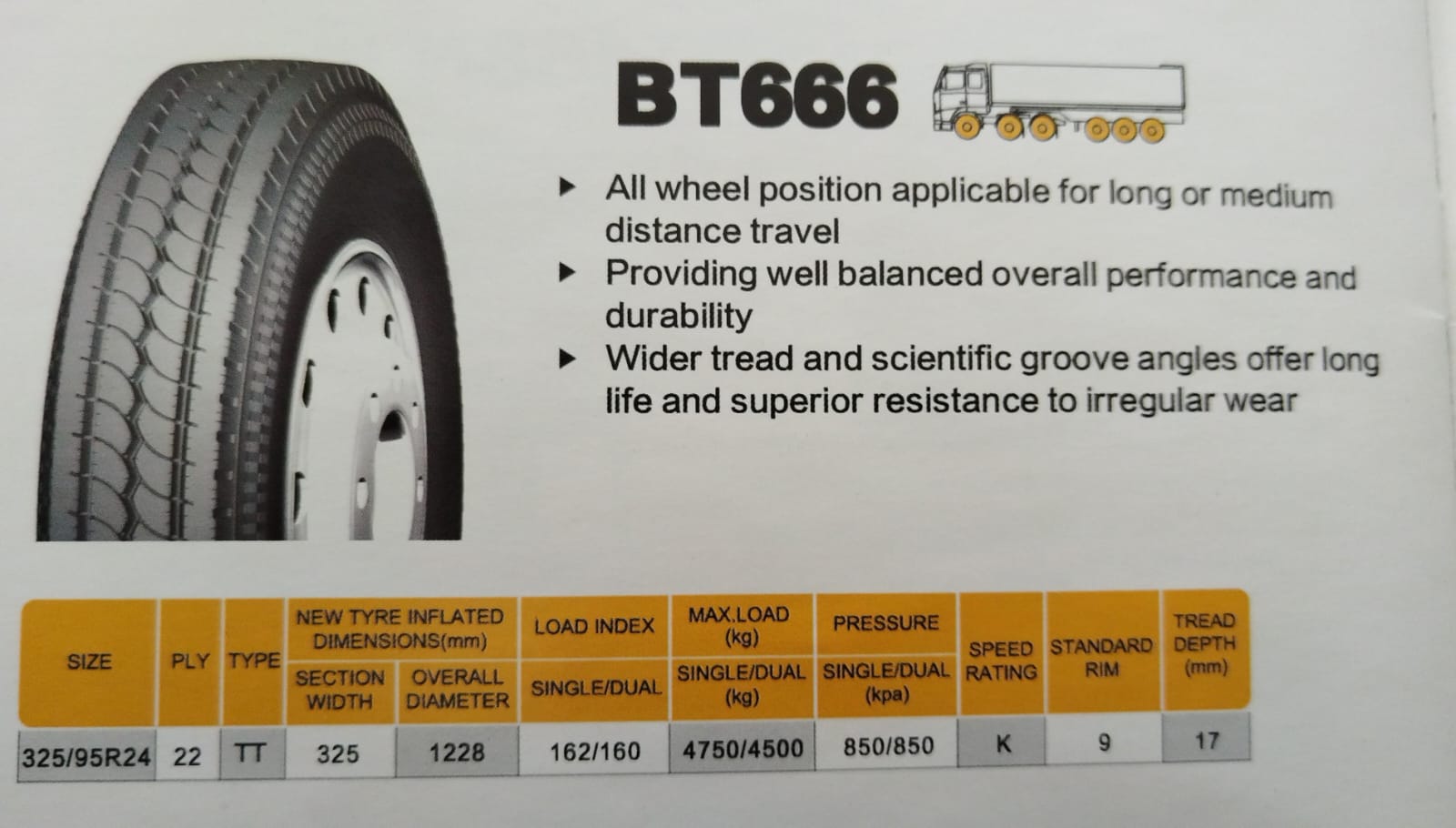 325.95R24 22PR BT666